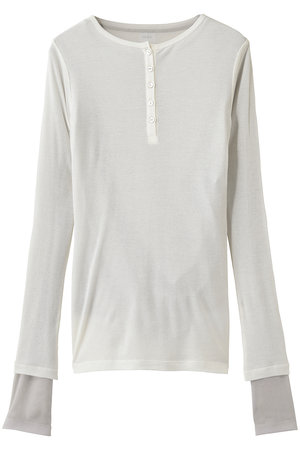 マノフ/MANOFのSHEER LAYERED CUT TOPSトップス(110100/110103)