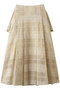 SHEER CHECK FLARE SKIRTSボトムス マノフ/MANOF BEIGE