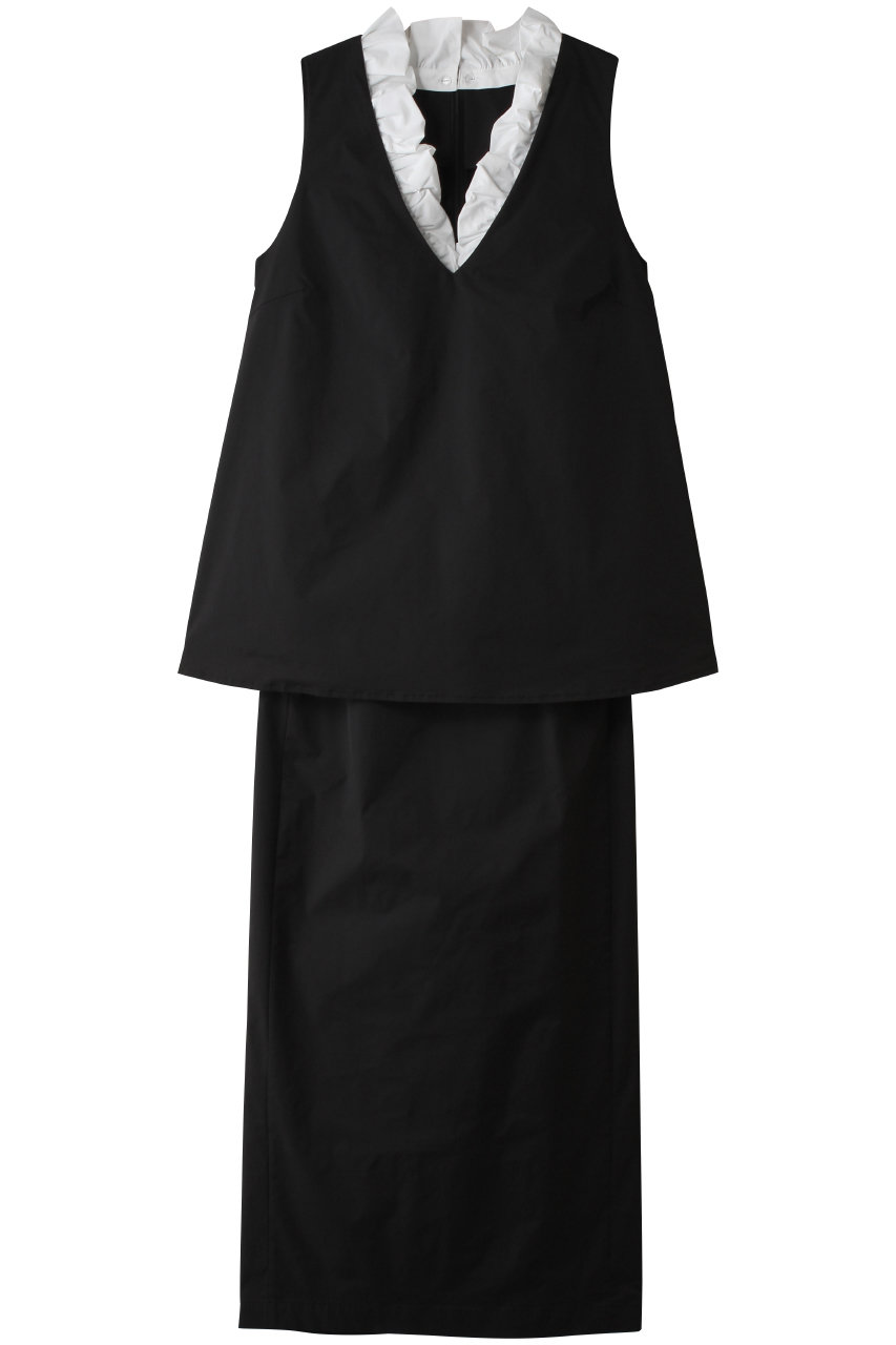 MANOF(マノフ)｜V NECK TOPS SET UP/BLACK の通販｜ELLESHOP・(エル