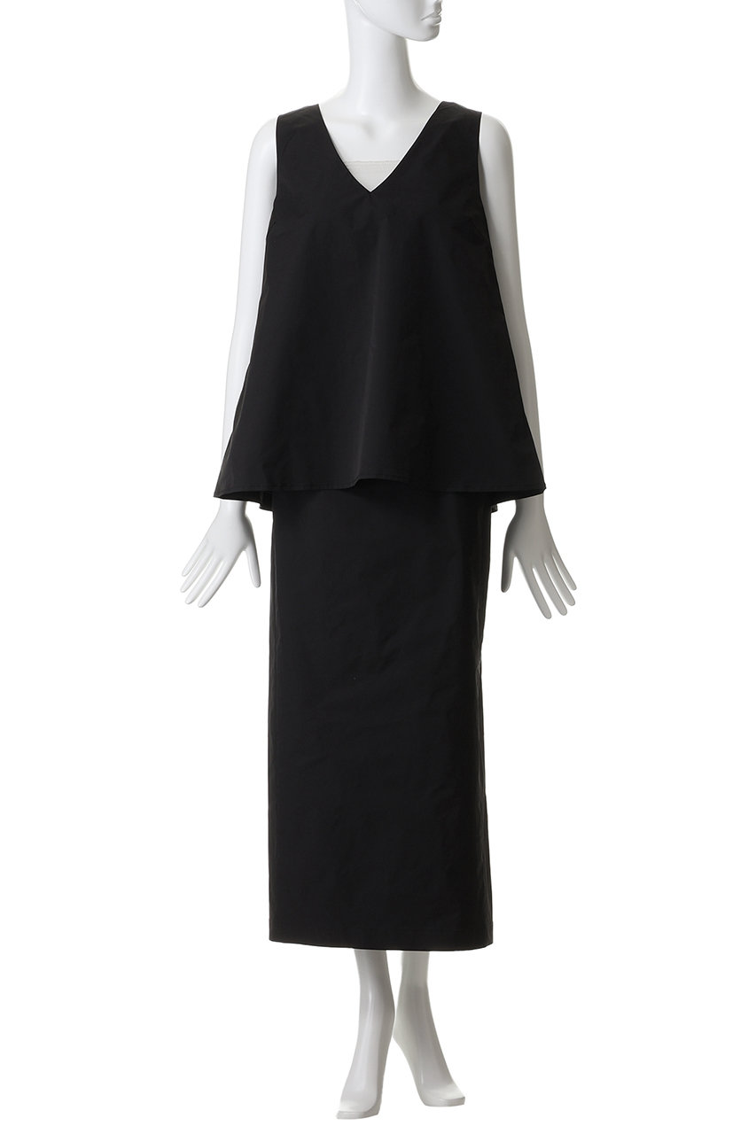 MANOF(マノフ)｜V NECK TOPS SET UP/BLACK の通販｜ELLESHOP・(エル
