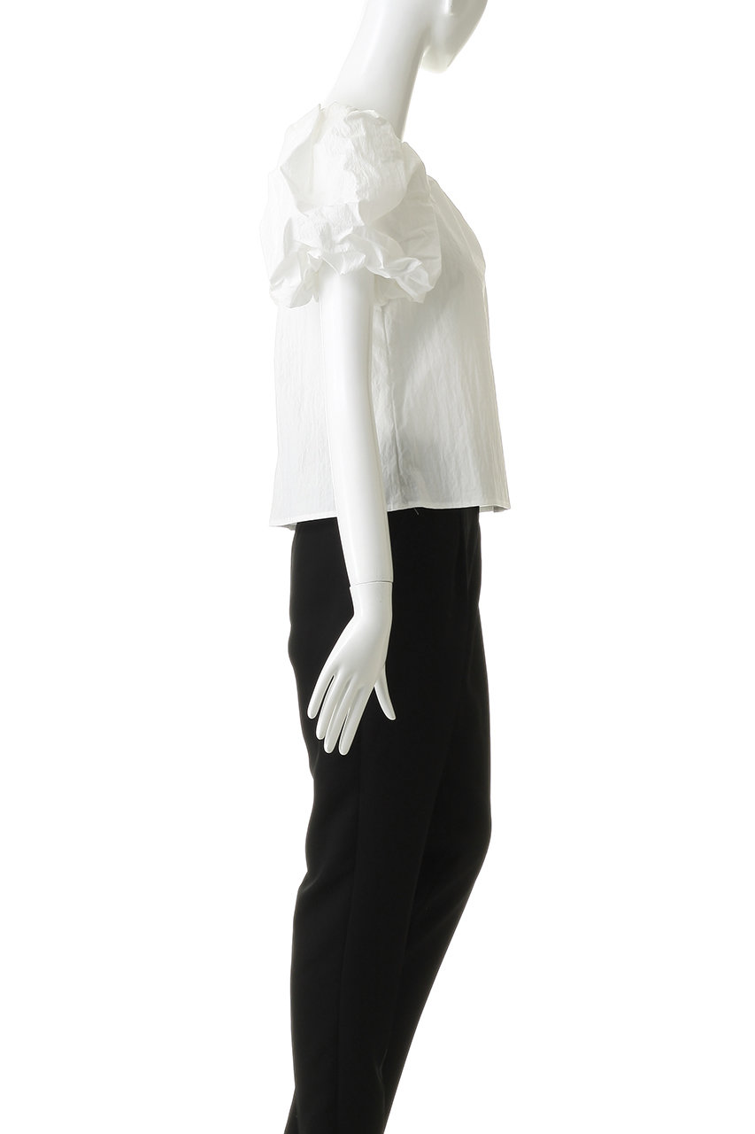 MANOF(マノフ)｜BALLON SLEEVE BLOUSE/WHITE の通販｜ELLESHOP・(エル 
