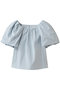 BALLON SLEEVE BLOUSE マノフ/MANOF LIGHT BLUE