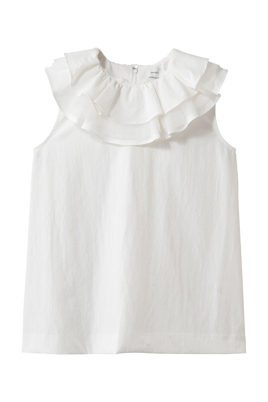 マノフ/MANOFのRUFFLE COLLAR BLOUSE(WHITE/80122-4123)