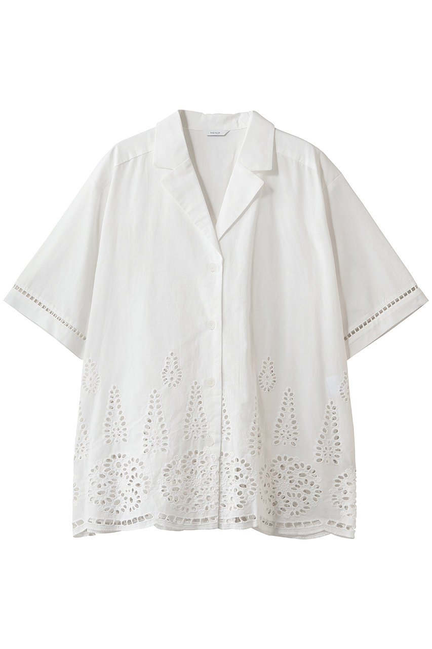 マノフ/MANOFのCUT WORK LACE  SHIRTS(WHITE/80122-4143)