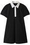 ROUND SLEEVE POLO TOPS マノフ/MANOF BLACK