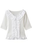 FRILL NECK RIB TOPS