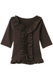 FRILL NECK RIB TOPS