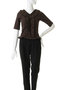 FRILL NECK RIB TOPS マノフ/MANOF