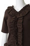 FRILL NECK RIB TOPS マノフ/MANOF