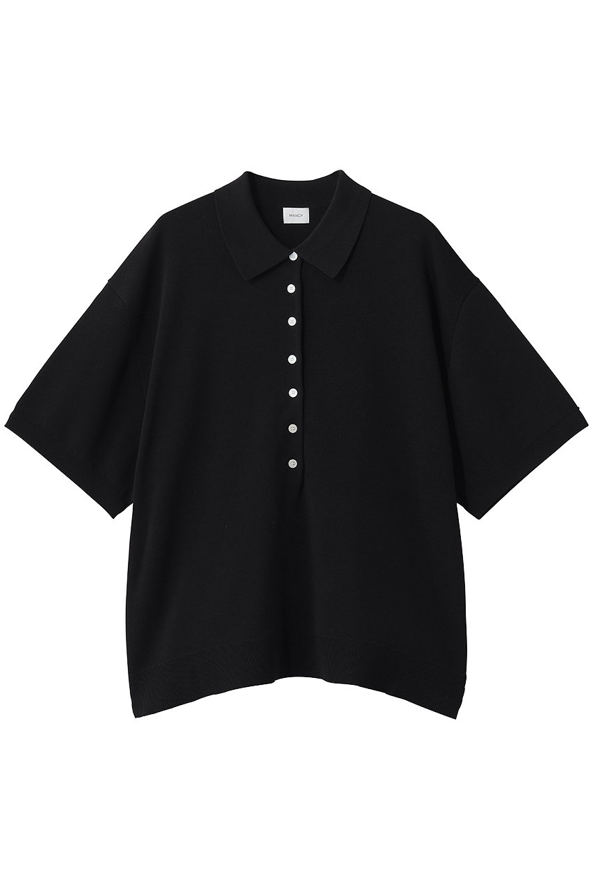 マノフ/MANOFのLOOSE POLO KNIT(BLACK/80106-2113)
