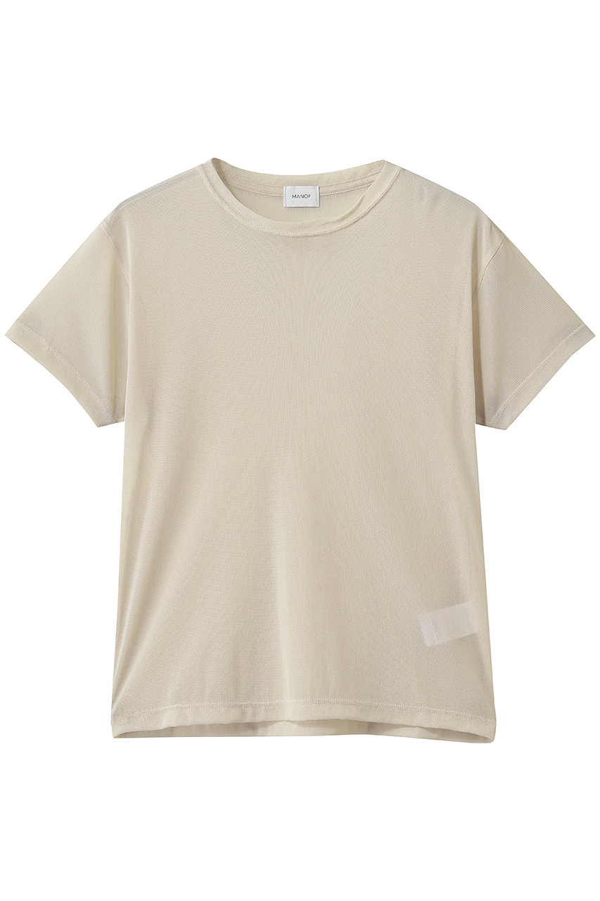 マノフ/MANOFのBASIC TULLE T-SHIRTS(IVORY/80105-1223)