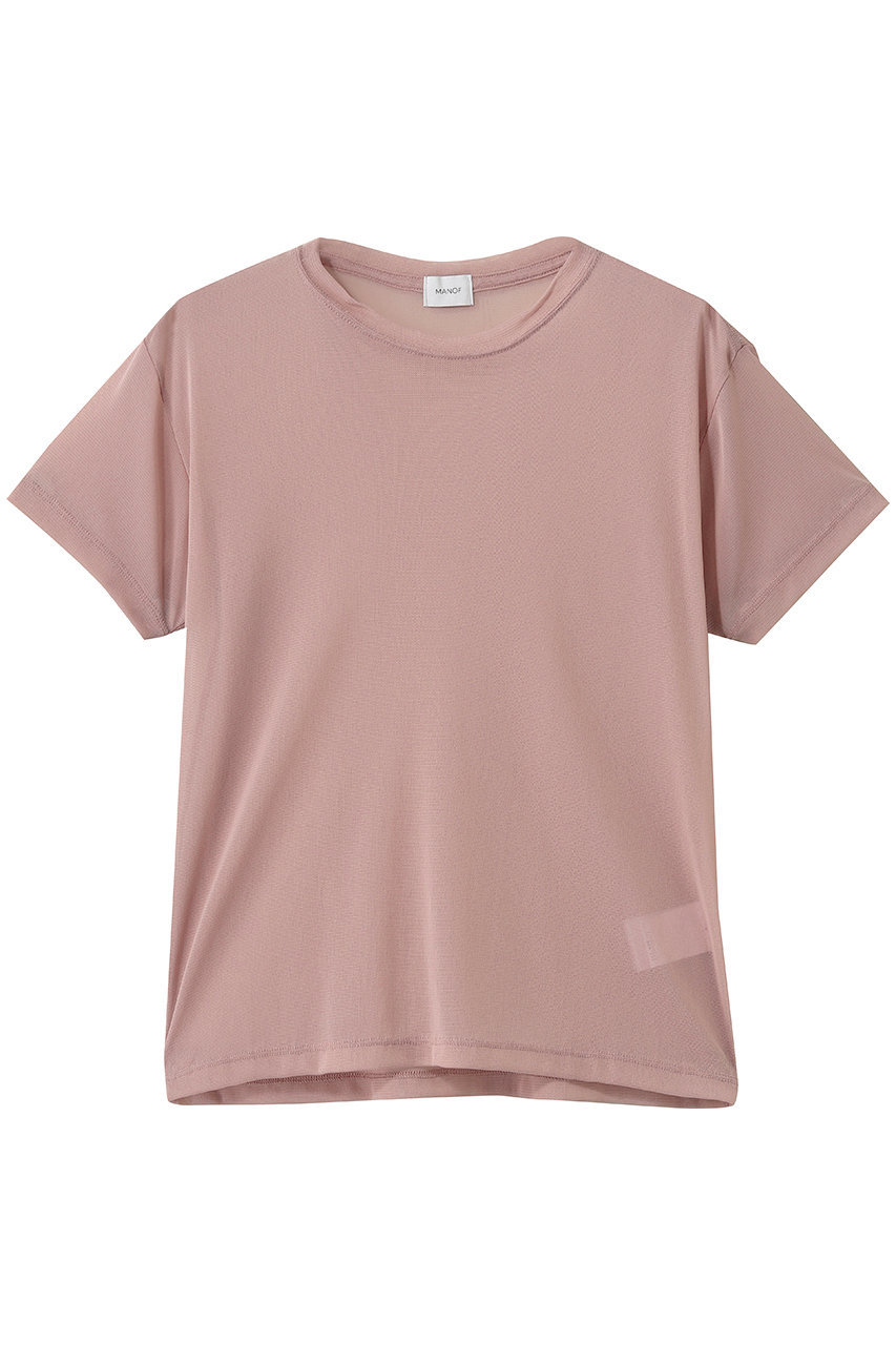 マノフ/MANOFのBASIC TULLE T-SHIRTS(PINK/80105-1223)