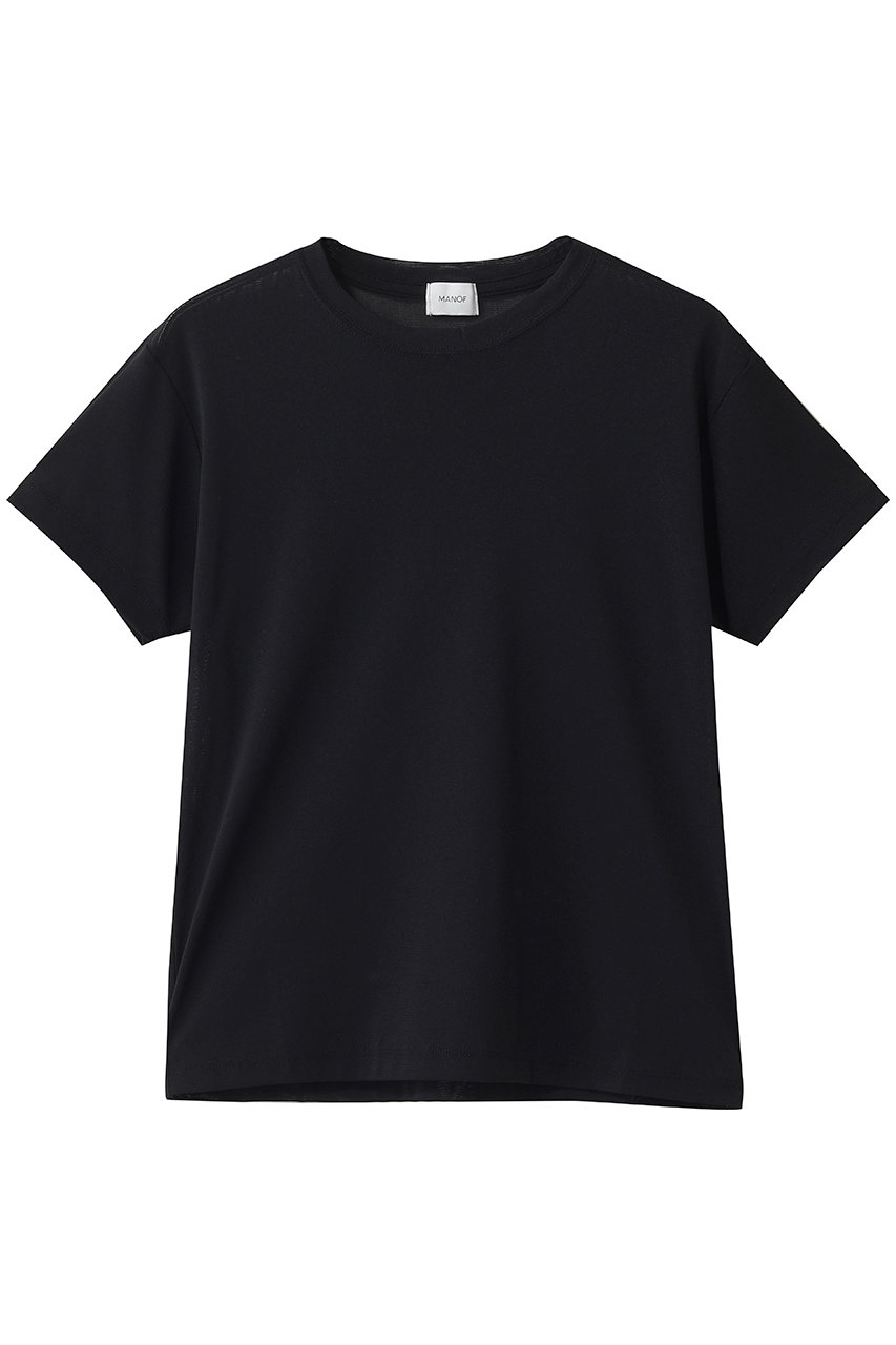 マノフ/MANOFのBASIC TULLE T-SHIRTS(BLACK/80105-1223)