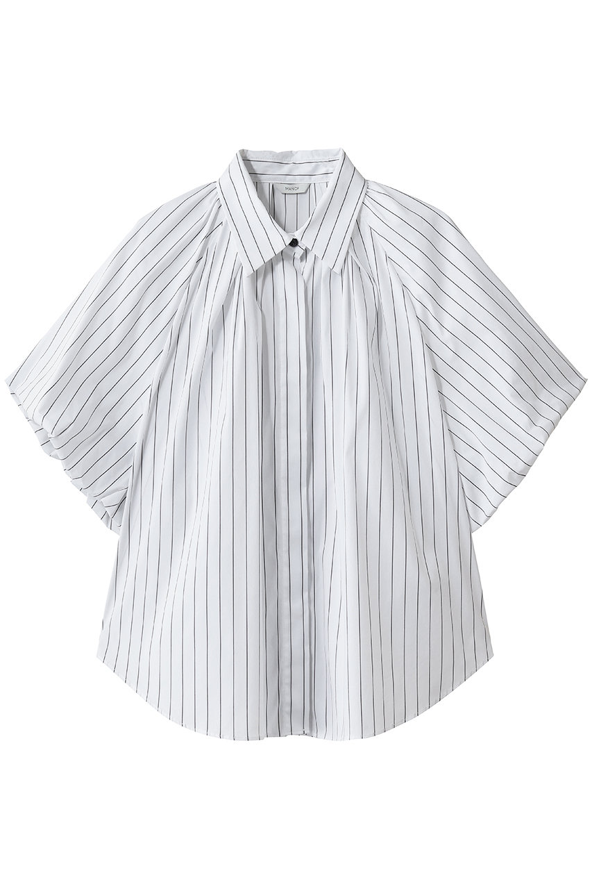 マノフ/MANOFのTUCK PUFF SLEEVE SHIRTS(W.STR/81122-4003)
