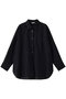 SHEER 2WAY OVER SHIRTS マノフ/MANOF BLACK