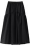 SHEER GATHERED FLARE SKIRT マノフ/MANOF BLACK