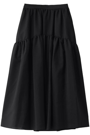 マノフ/MANOFのSHEER GATHERED FLARE SKIRT