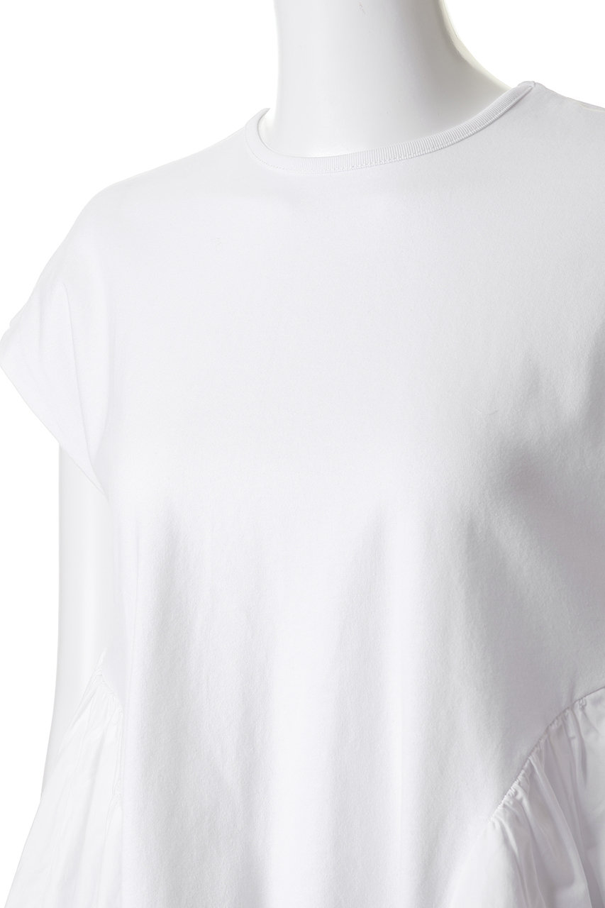 MANOF(マノフ)｜DOCKING PEPLUM CUT TOPS/WHITE の通販｜ELLESHOP