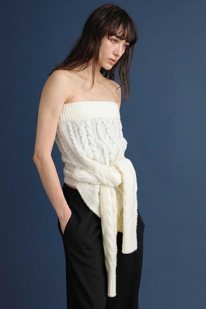 ブリル/BRILLの5WAY アランニット(ホワイト/631881)