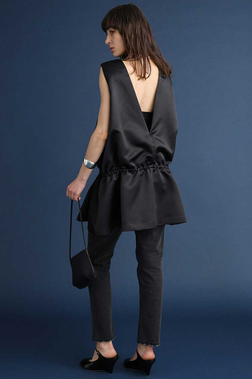 BRILL サテンミニドレス BRILL(ブリル)｜サテンミニドレス/ブラック の通販｜ELLESHOP・(エル