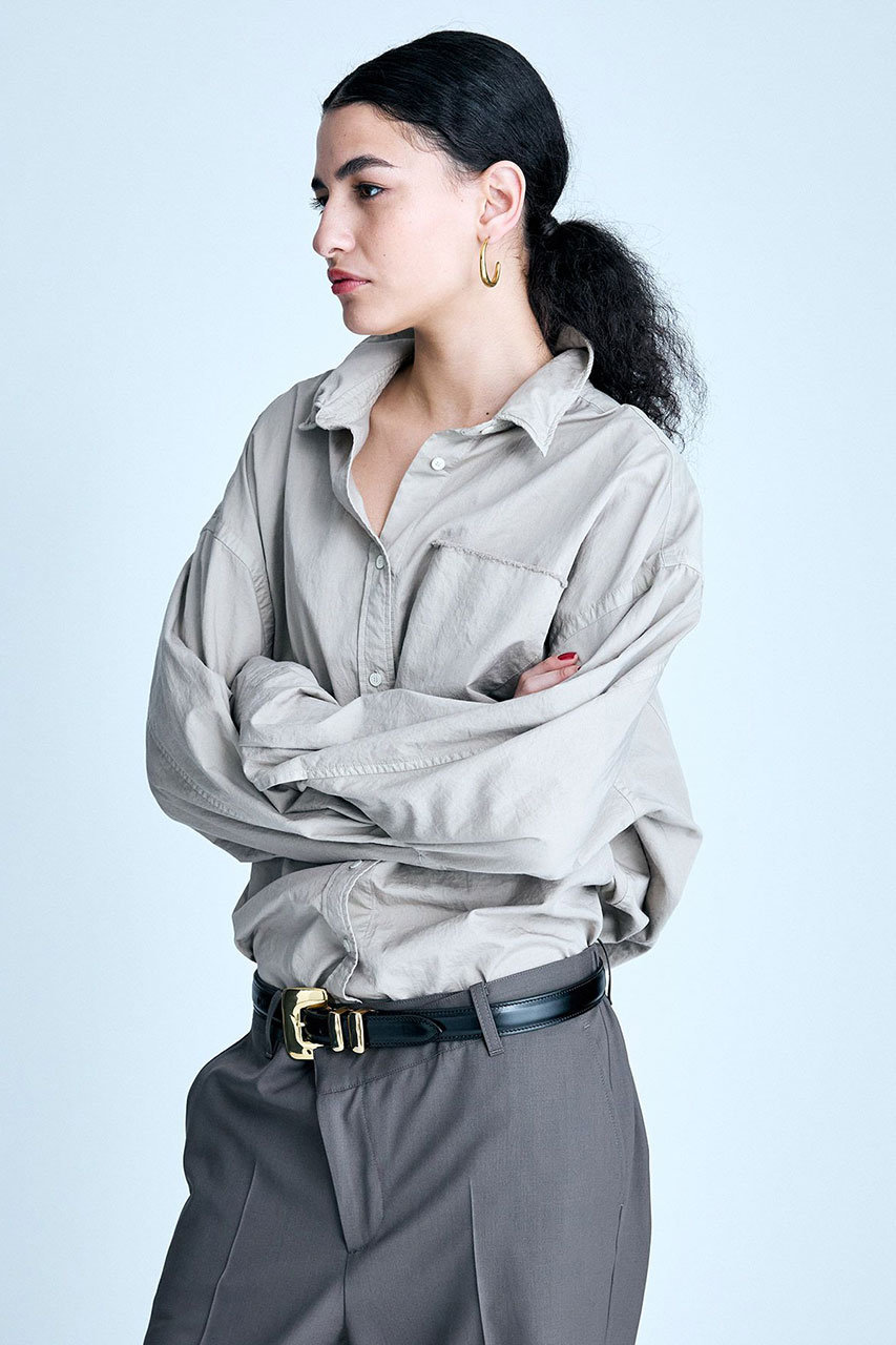 BRILL(ブリル)｜セイヒンゾメオーバーシャツ/ベージュ の通販