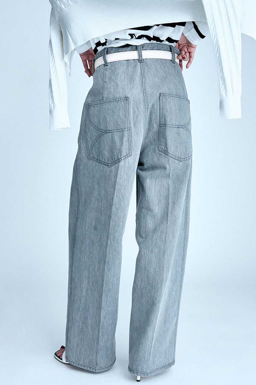 BRILL(ブリル)｜DENIM 2タックパンツ/グレー の通販｜ELLESHOP