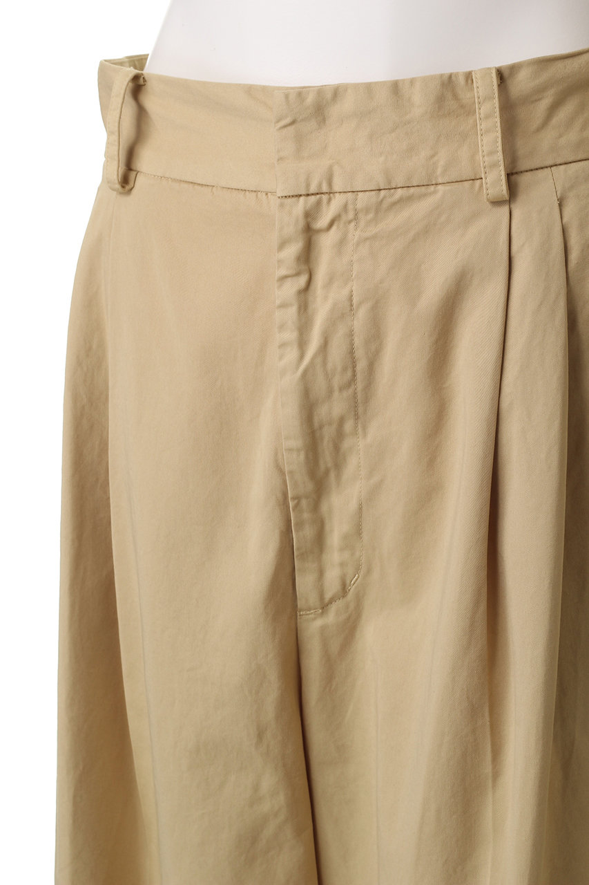 ELLE】エル パンツ スラックス タックパンツ 40 白系 ホワイト Blanc