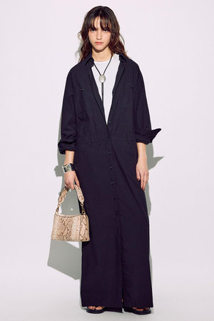 ブリル/BRILLのロングシャツワンピース(110500/110503)