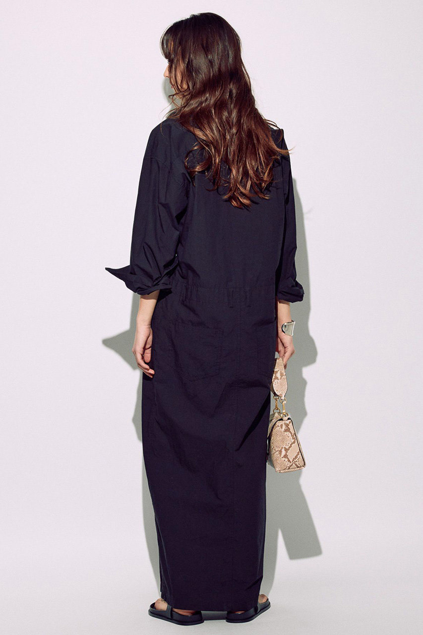 BRILL(ブリル)｜ロングシャツワンピース/ブラック の通販