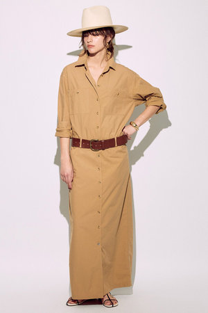 ブリル/BRILLのロングシャツワンピース(110500/110503)