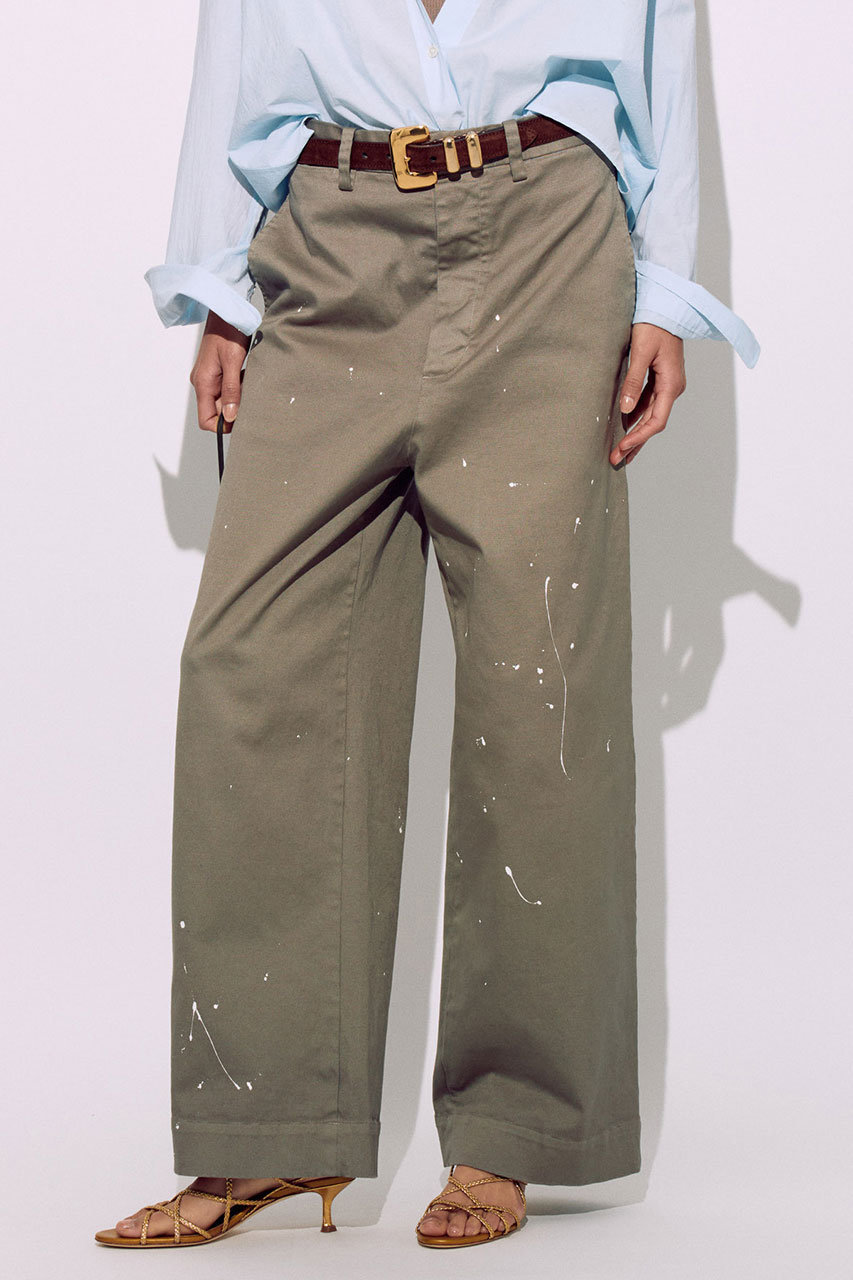 BRILL ペイントチノパンツ (カーキ, 38) ブリル ELLE SHOP BRILL ペイントチノパンツ (カーキ, 38) ブリル ELLE SHOP
