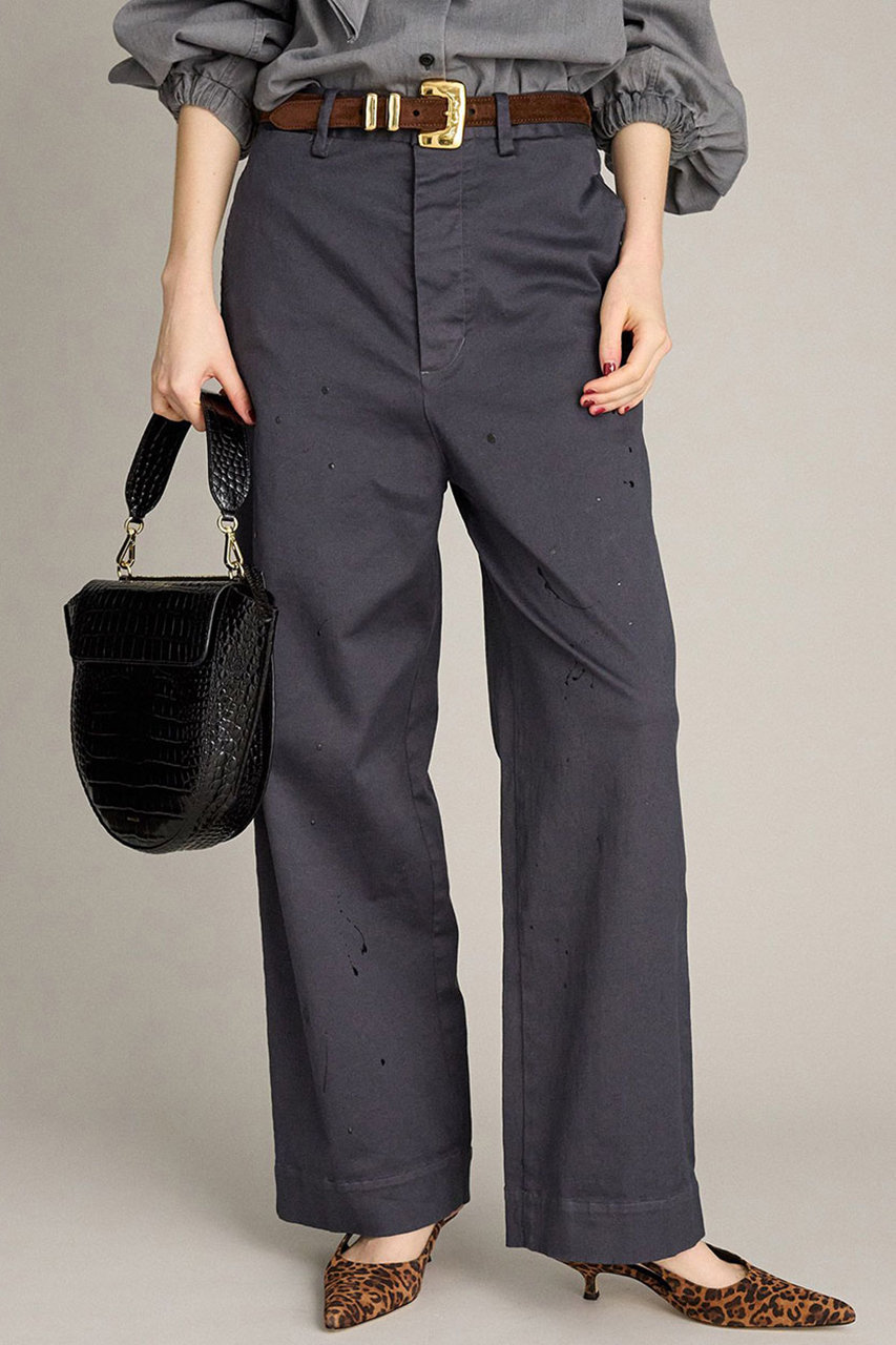BRILL ペイントチノパンツ (ブラック, 38) ブリル ELLE SHOP BRILL ペイントチノパンツ (ブラック, 38) ブリル ELLE SHOP
