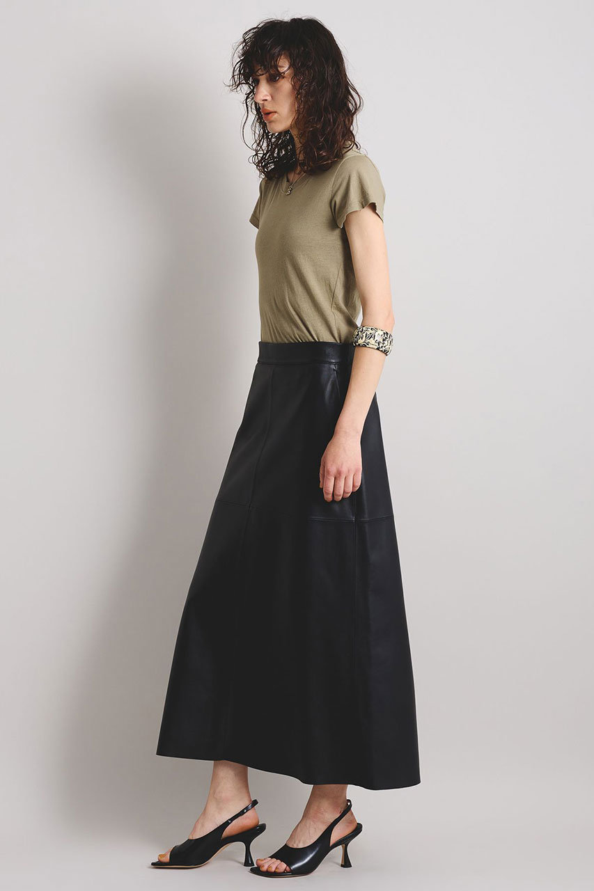 BRILL(ブリル)｜ラムレザースカート/ブラック の通販｜ELLESHOP