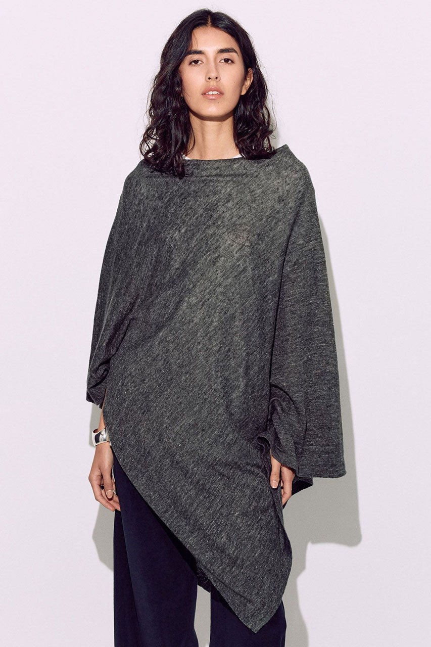 セール】(PLUS)COLOR DRAWSTRING PONCHO/(PLUS)カラードロー
