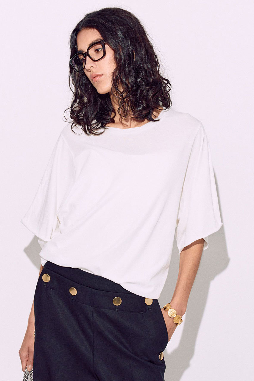 BRILL 【raspail】ワイドスリーブTシャツ (ホワイト, FREE) ブリル ELLE SHOP BRILL 【raspail】ワイドスリーブTシャツ (ホワイト, FREE) ブリル ELLE SHOP