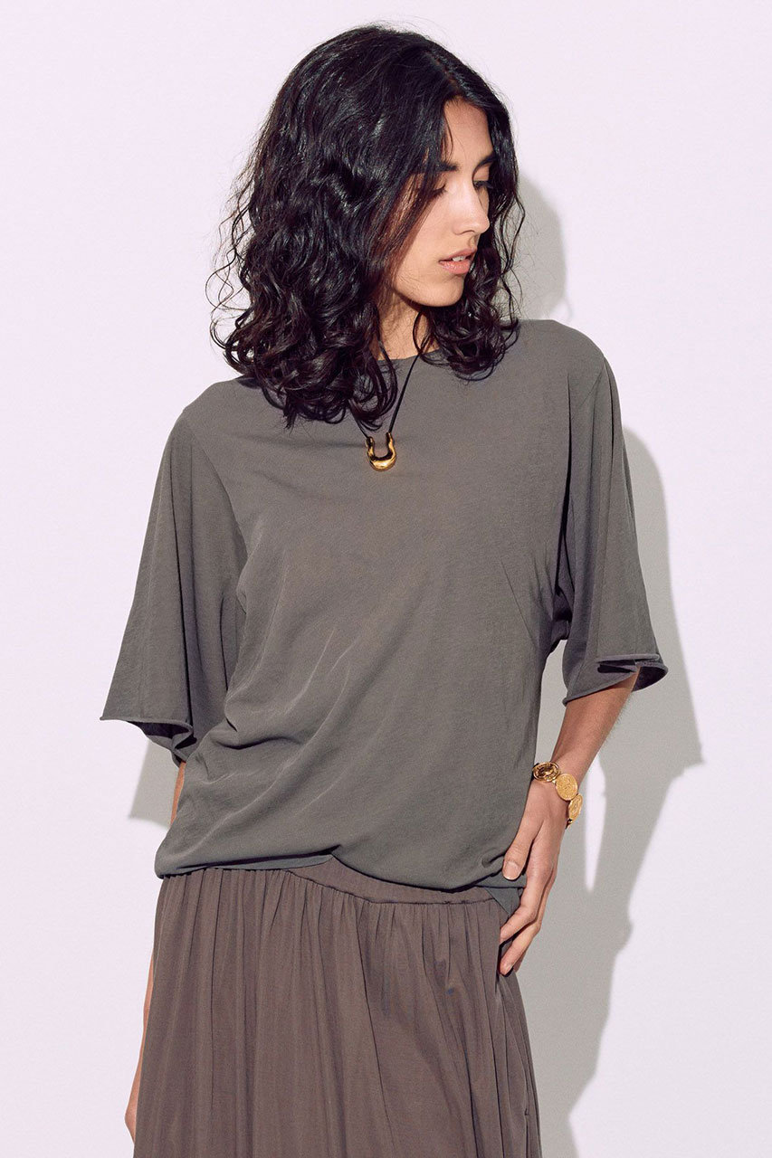 BRILL 【raspail】ワイドスリーブTシャツ (チャコールグレー, FREE) ブリル ELLE SHOP BRILL 【raspail】ワイドスリーブTシャツ (チャコールグレー, FREE) ブリル ELLE SHOP