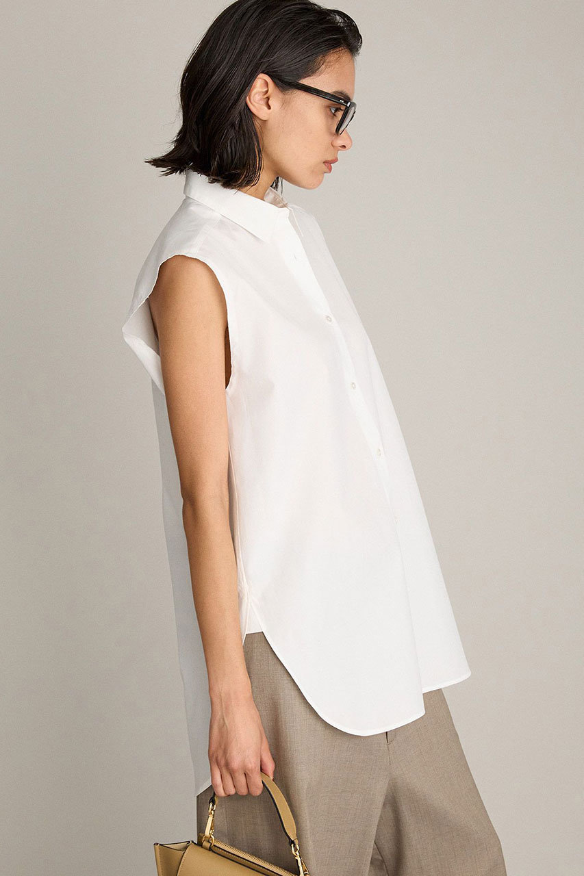 BRILL(ブリル)｜ノースリーブシャツ/ホワイト の通販｜ELLESHOP・(エル