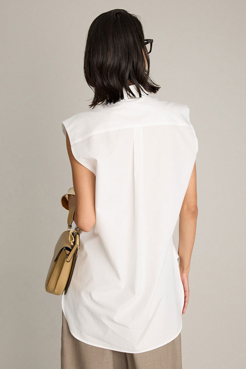 BRILL(ブリル)｜ノースリーブシャツ/ホワイト の通販｜ELLESHOP・(エル