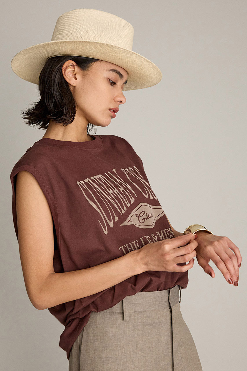 BRILL J.J. mercerノースリーブ (ブラウン, F) ブリル ELLE SHOP BRILL J.J. mercerノースリーブ (ブラウン, F) ブリル ELLE SHOP