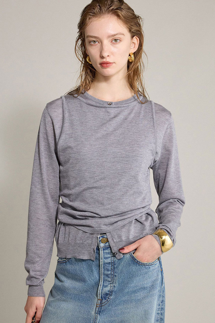 ブリル/BRILLの18G ノースリーブプルオーバー(グレー/577910)