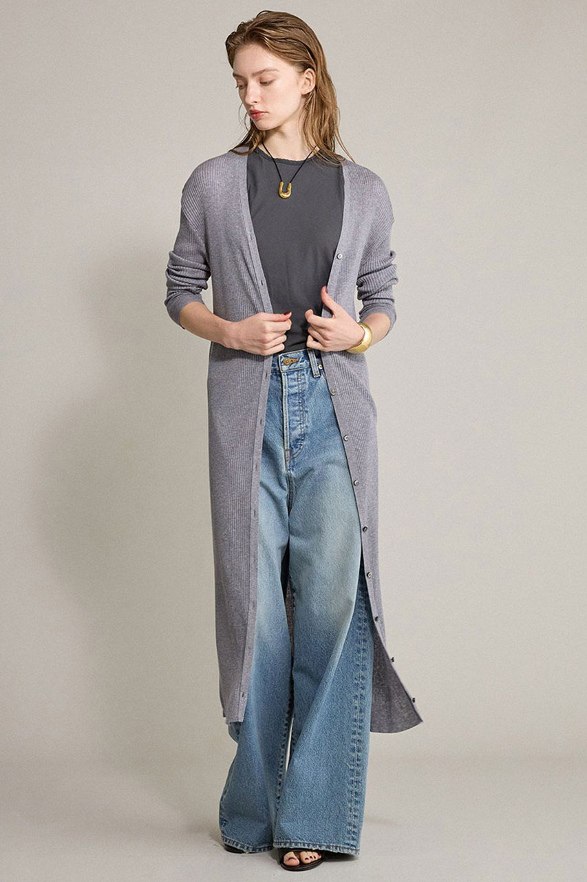 ブリル/BRILLの18Gロングカーディガン(グレー/577911)