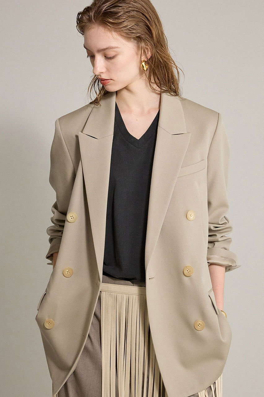 BRILL ダブルブレストジャケット (ベージュ, 38) ブリル ELLE SHOP BRILL ダブルブレストジャケット (ベージュ, 38) ブリル ELLE SHOP