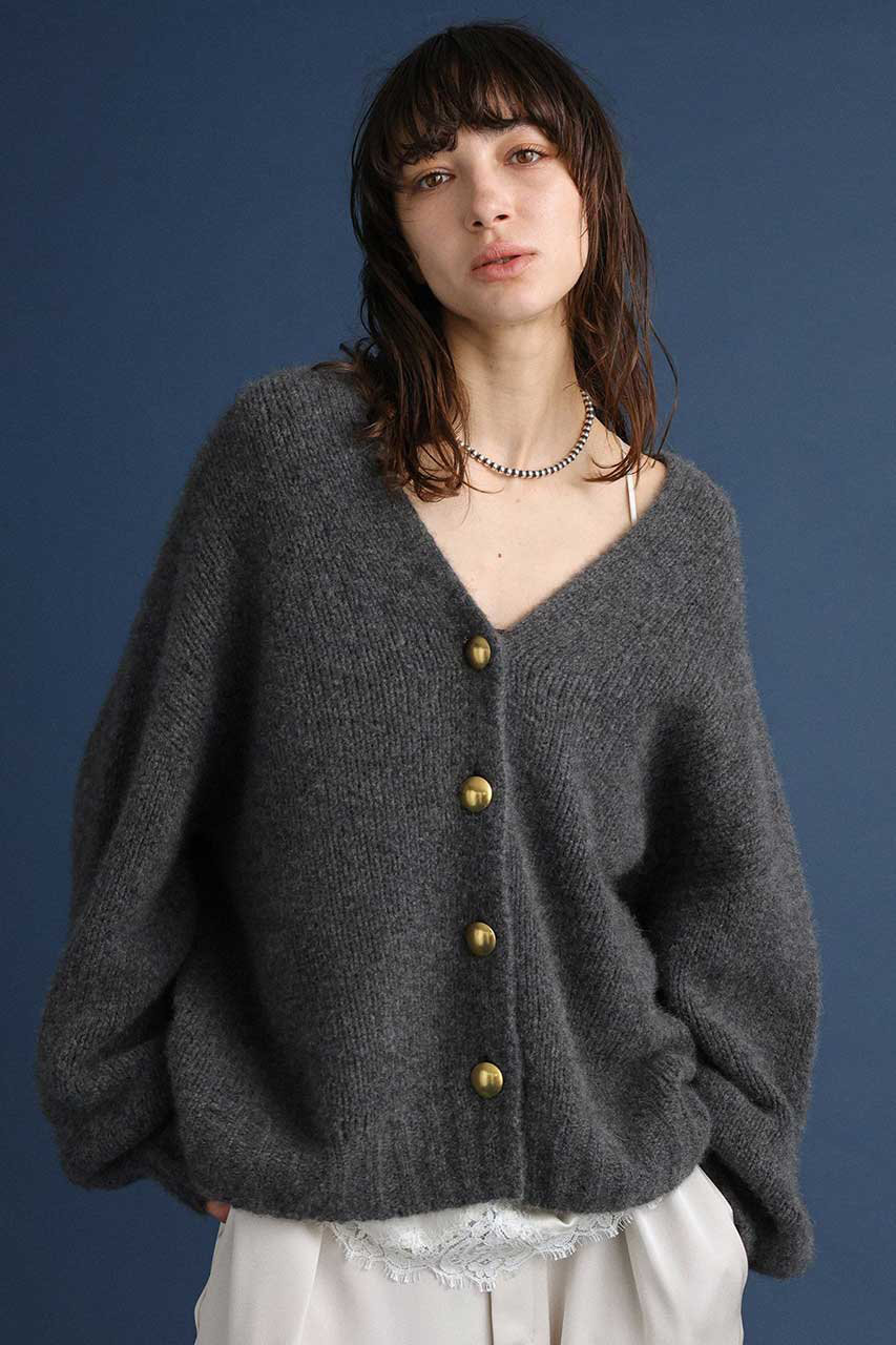 ブリル/BRILLのカシミヤ2WAYカーディガン(グレー/634156)