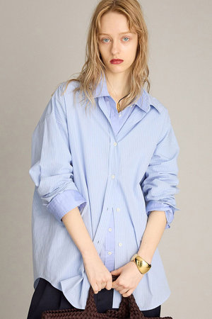 ブリル/BRILLのストライプオーバーシャツ(110400/110403)