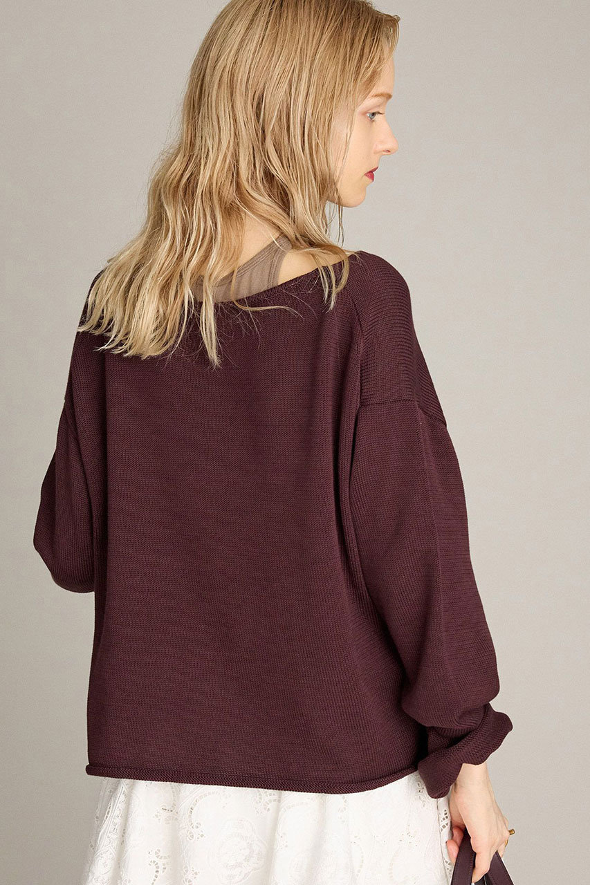 BRILL(ブリル)｜CAFE LATTE プルオーバーニット/ボルドー の通販