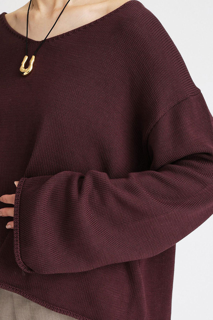 BRILL(ブリル)｜CAFE LATTE プルオーバーニット/ボルドー の通販