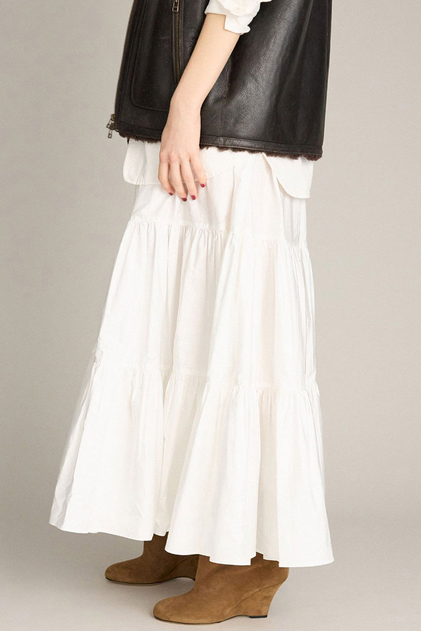 専用★大人気完売BRILL★ブリル　ティアードスカート　ホワイト　36 大人気完売】BRILL☆ブリル ティアードスカート ホワイト 36