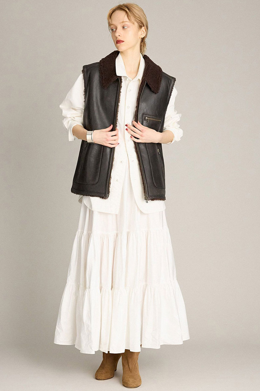 BRILL(ブリル)｜ティアードスカート/ホワイト の通販｜ELLESHOP