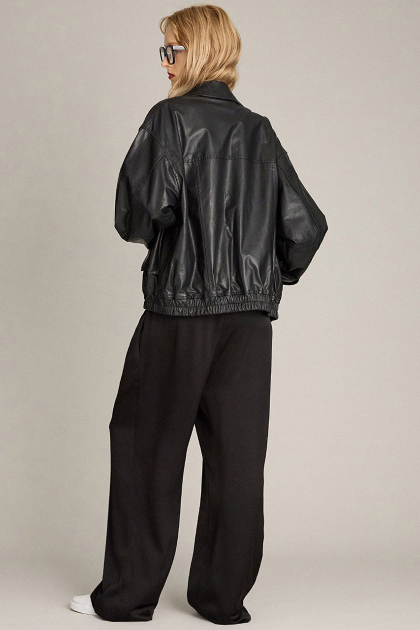 BRILL(ブリル)｜ラムレザージップブルゾン/ブラック の通販｜ELLESHOP