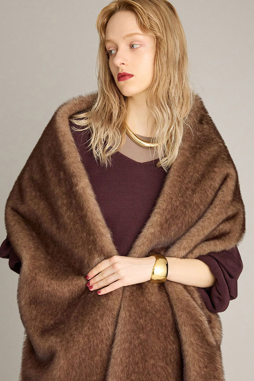 BRILL ファーストール (ブラウン, F) ブリル ELLE SHOP BRILL ファーストール (ブラウン, F) ブリル ELLE SHOP